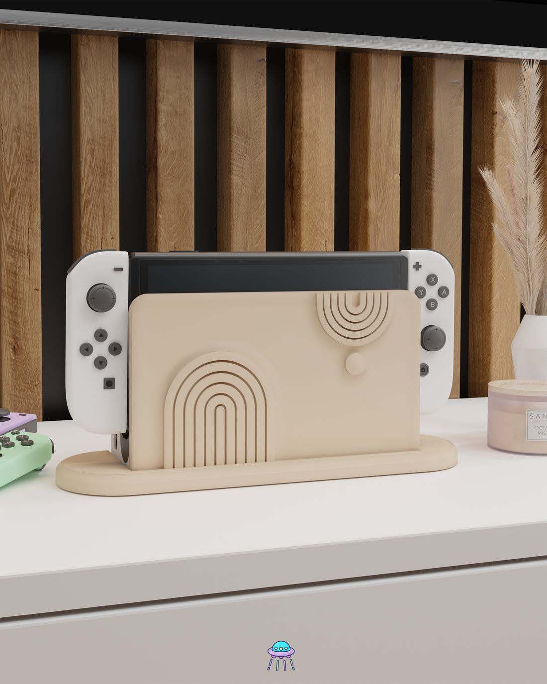 Abstract Dock Cover for Nintendo Switch – Original Faceplate Design