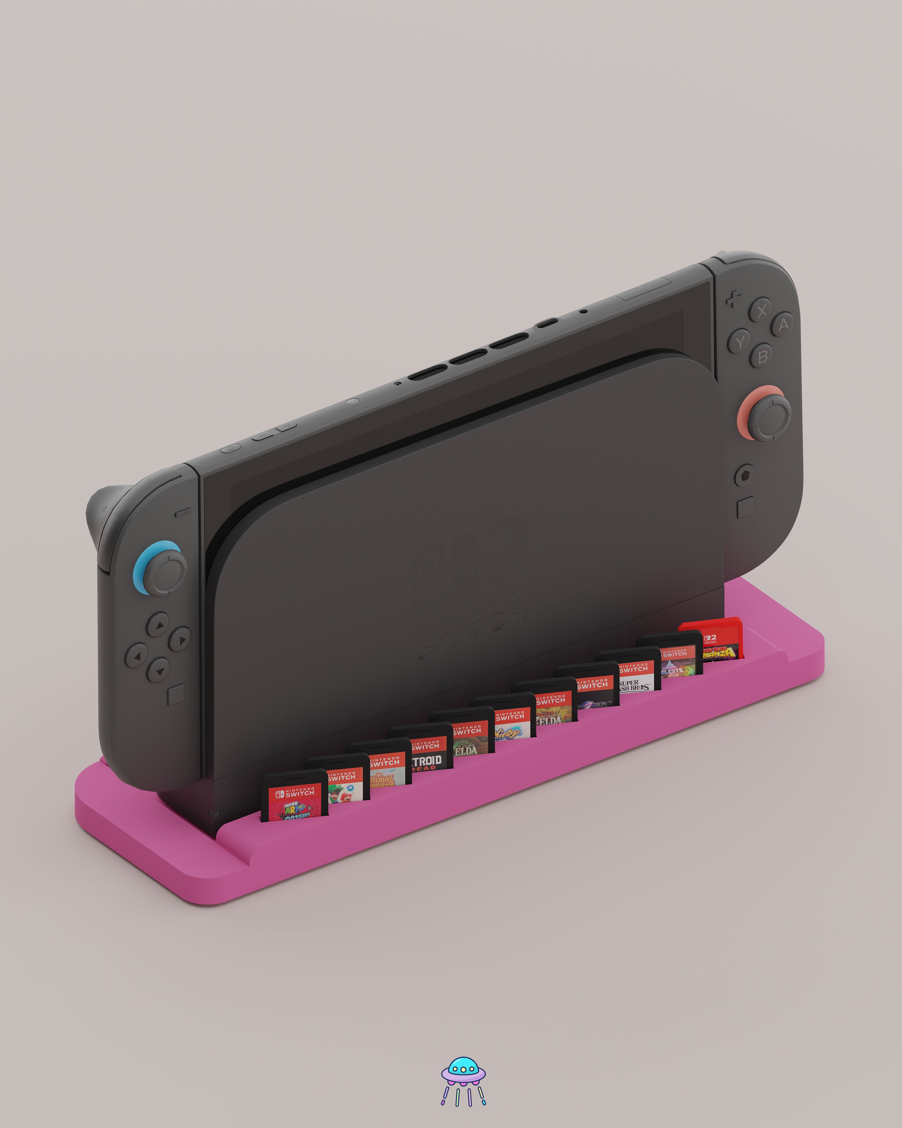 Base Pro - Nintendo Switch 2 Dock Stand with Built-In Storage