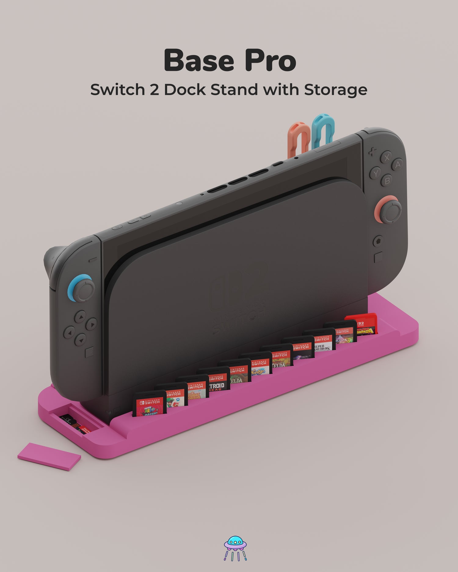 Base Pro - Nintendo Switch 2 Dock Stand with Built-In Storage