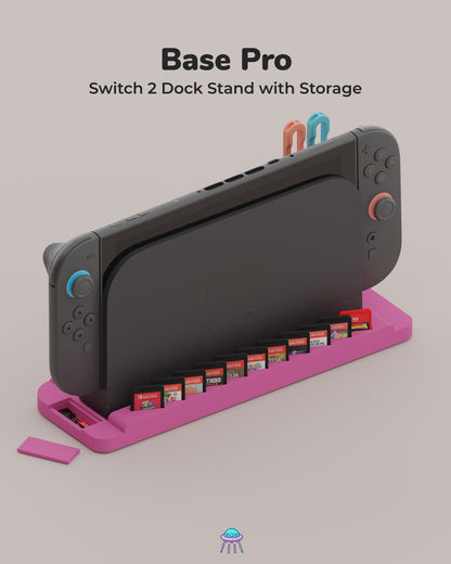 Base Pro - Nintendo Switch 2 Dock Stand with Built-In Storage