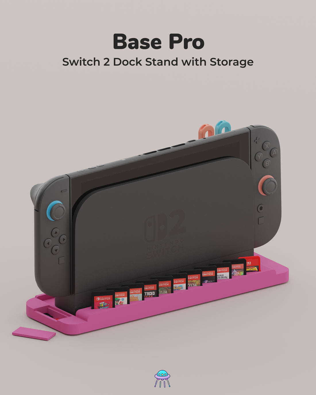 Base Pro - Nintendo Switch 2 Dock Stand with Built-In Storage