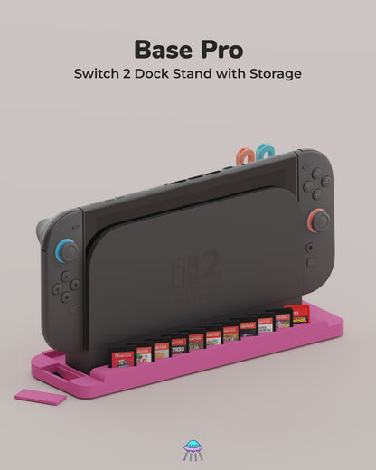 Base Pro - Nintendo Switch 2 Dock Stand with Built-In Storage