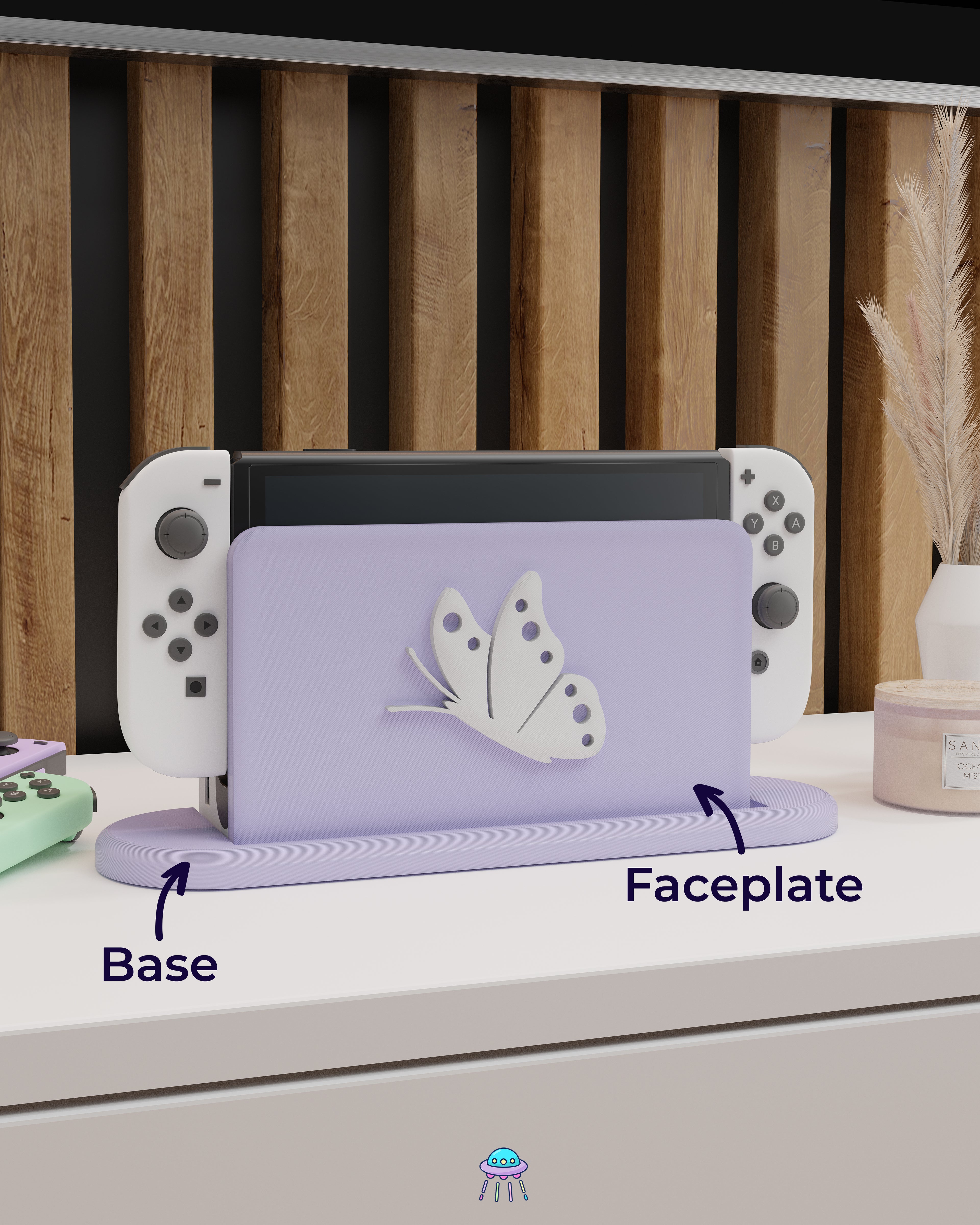 Butterfly Nintendo Switch Faceplate - In Stock