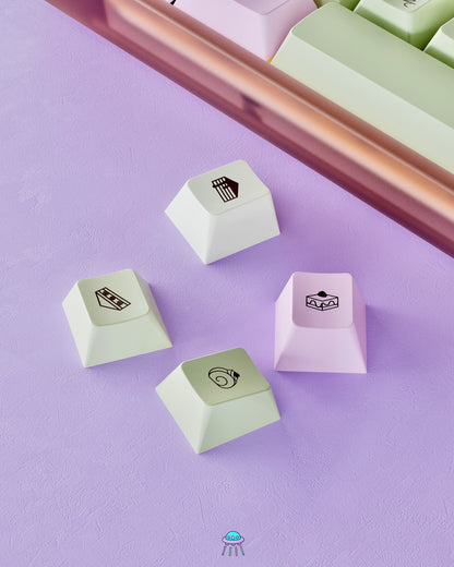 Café Cake Keycaps - In Stock