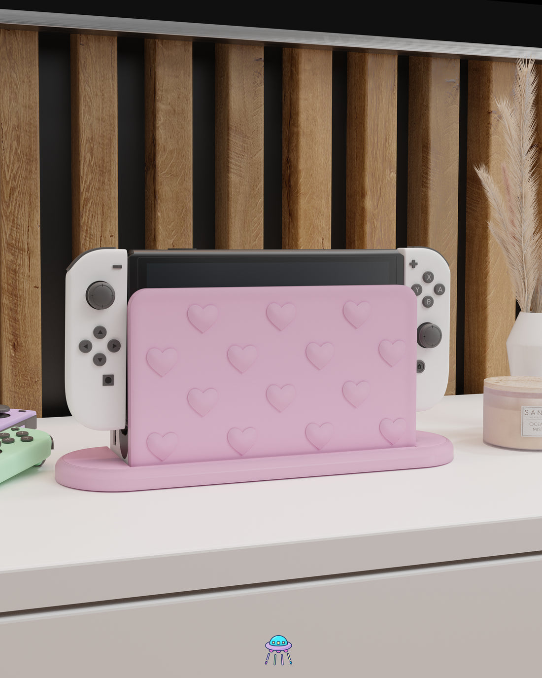 Hearts Dock Cover for Nintendo Switch – Original Faceplate Design