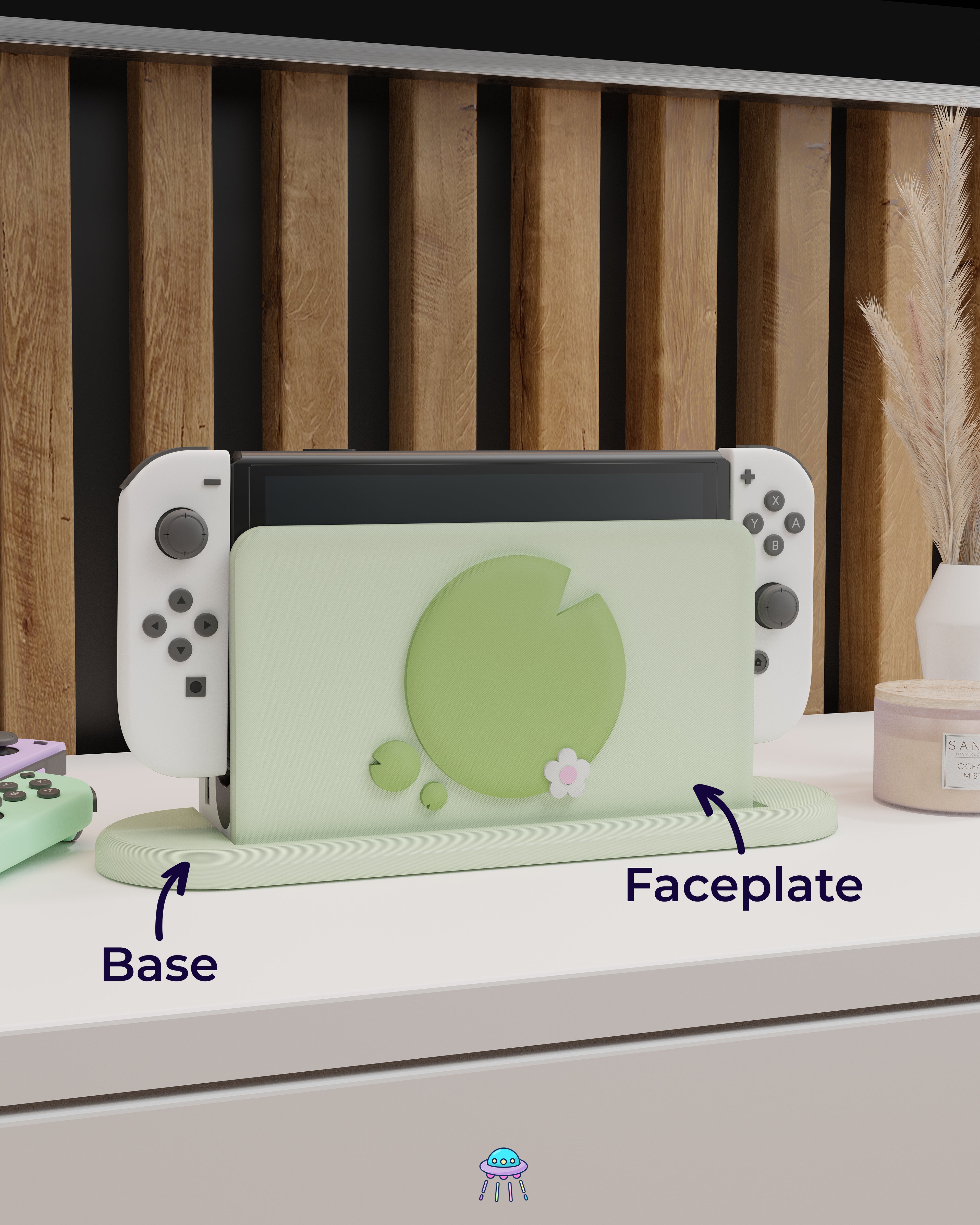 Lily Pad Nintendo Switch Faceplate - In Stock