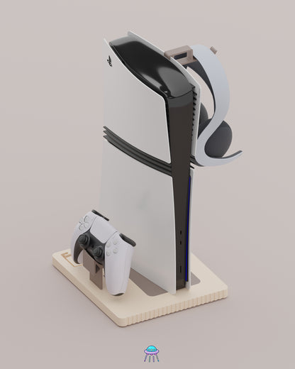 Play Base - PlayStation 5 Console Stand With Controller &amp; Headset Storage