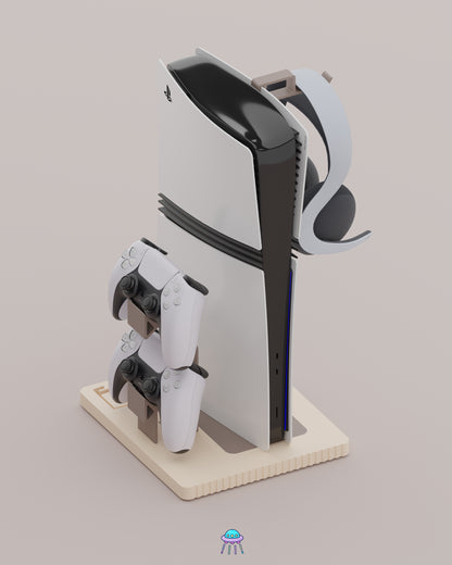 Play Base - PlayStation 5 Console Stand With Controller &amp; Headset Storage