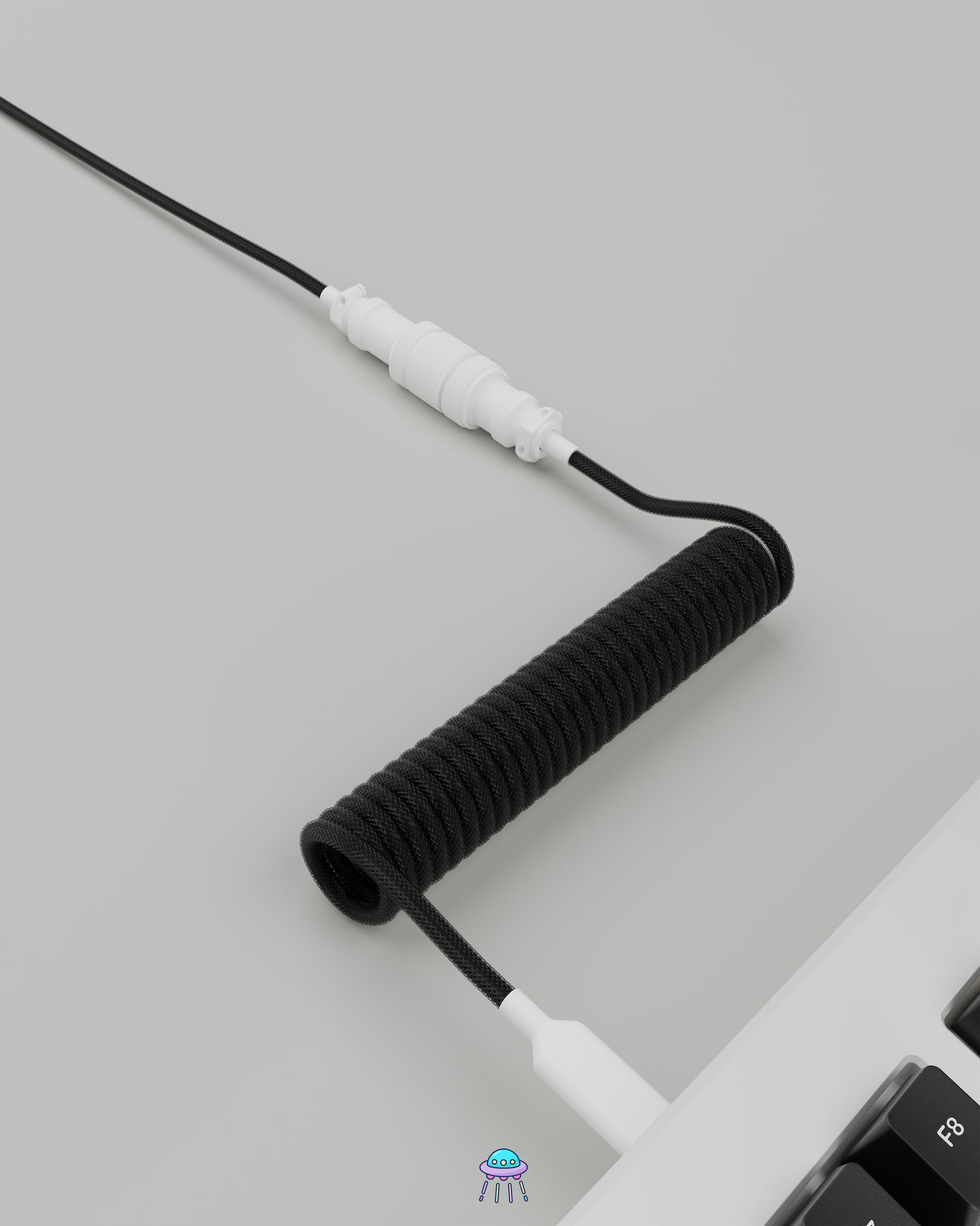 White on Black Keyboard Cable