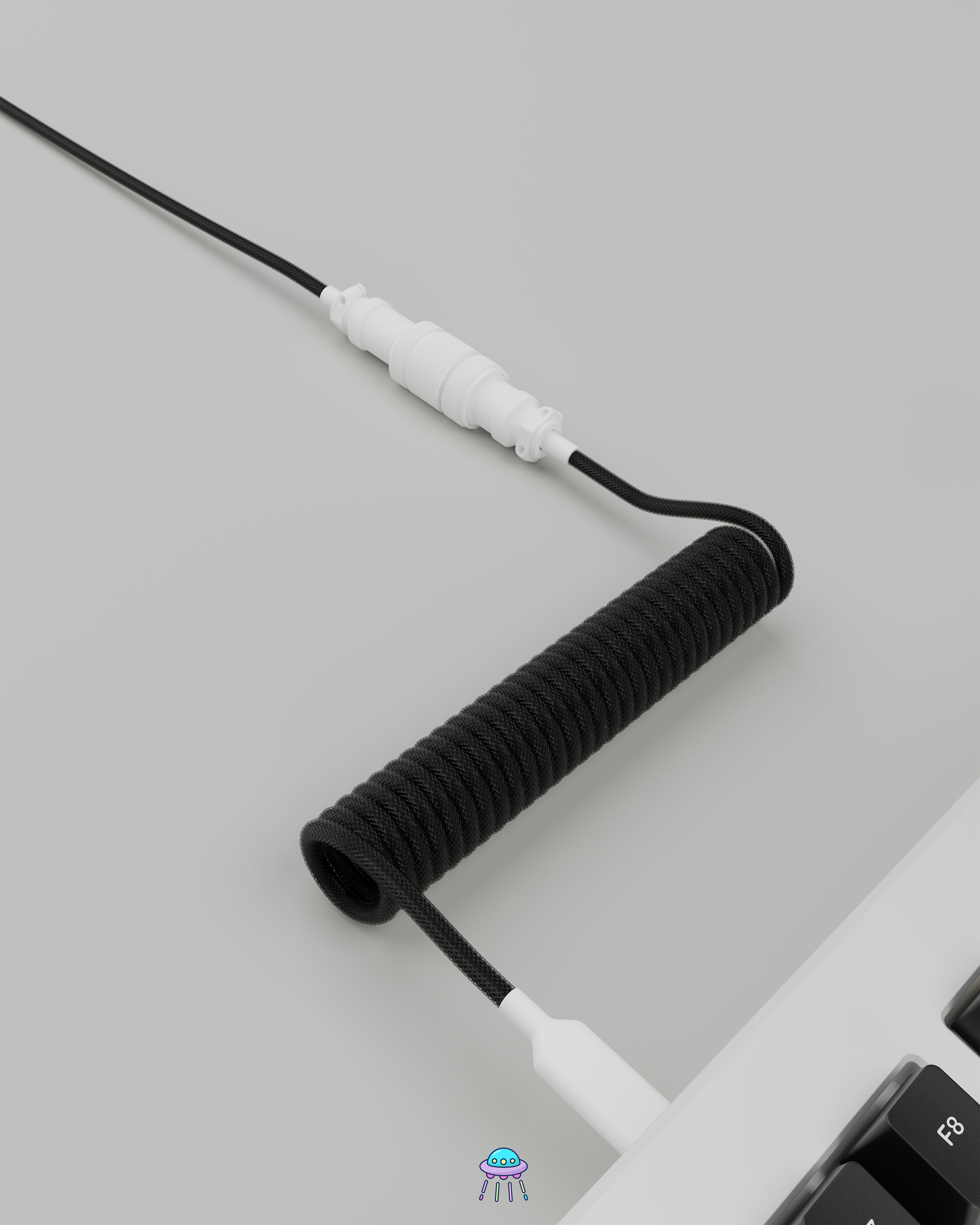 White on Black Keyboard Cable