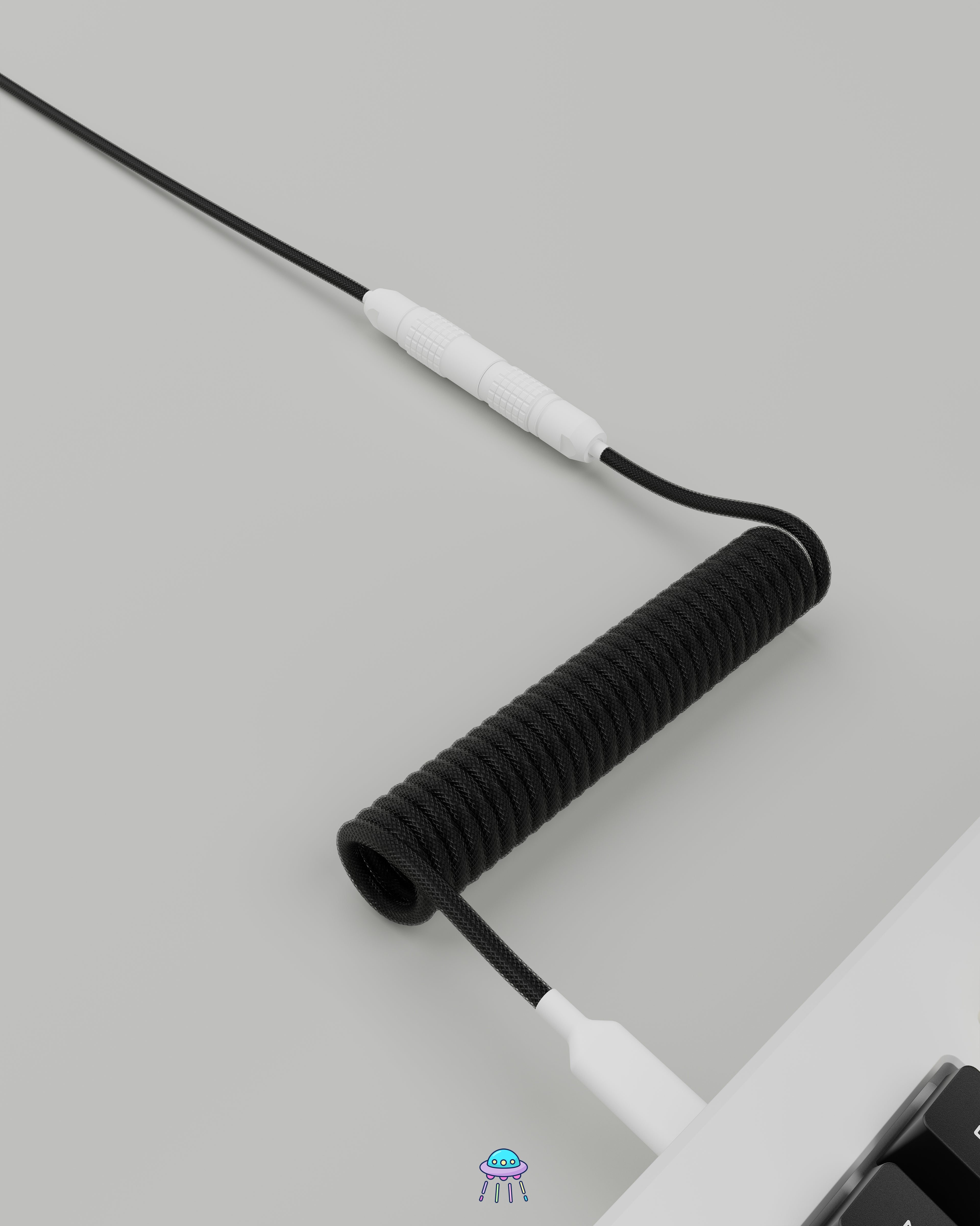 White on Black Keyboard Cable