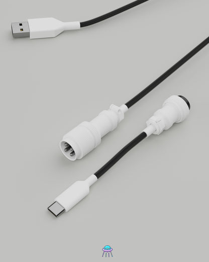 White on Black Keyboard Cable