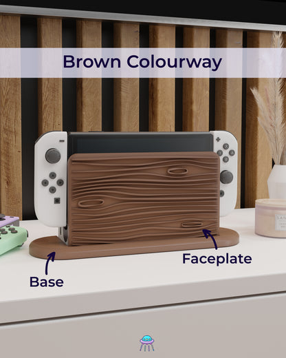 Woodgrain Nintendo Switch Faceplate - In Stock