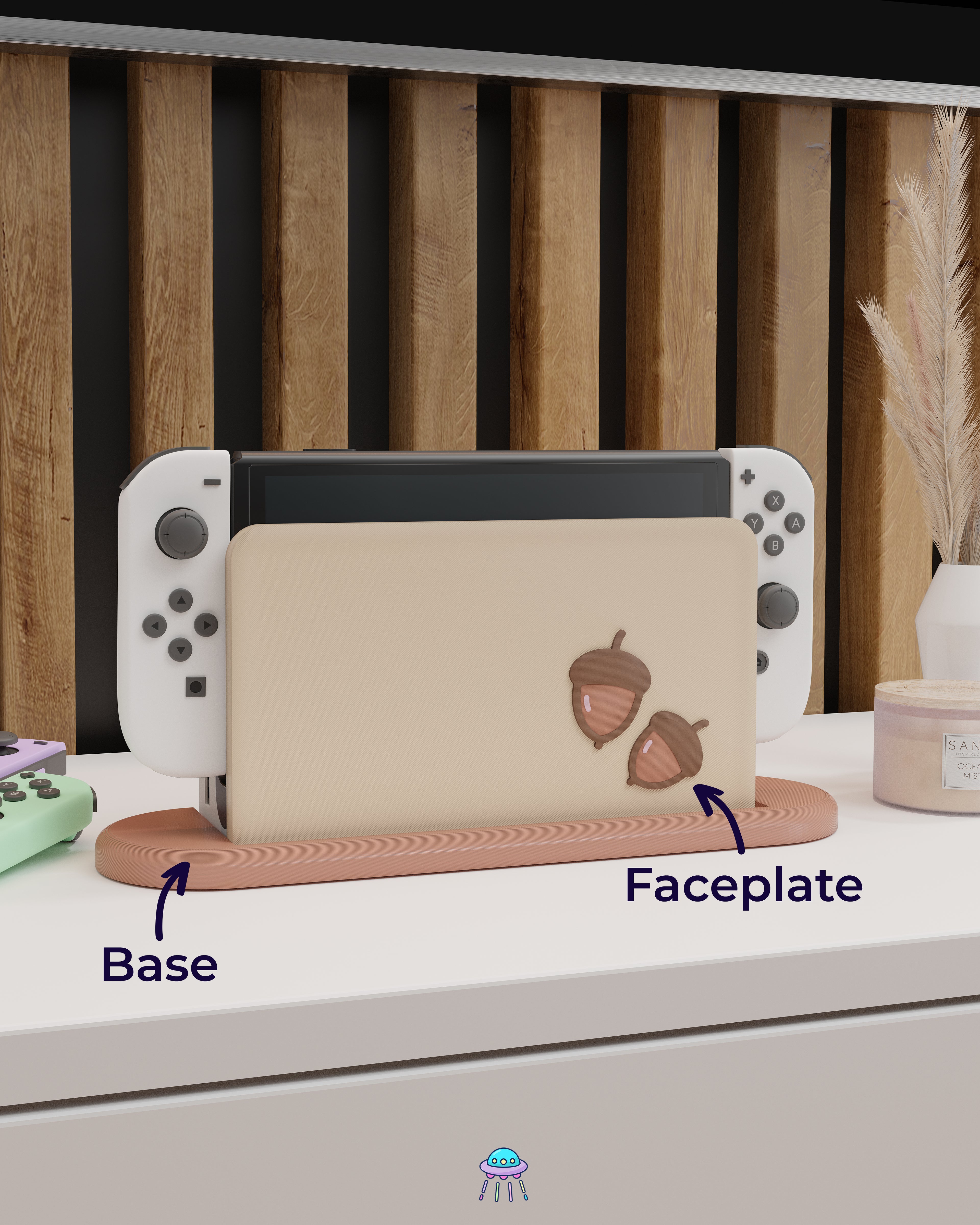 Acorn Cover for Nintendo Switch – Original Faceplate Design