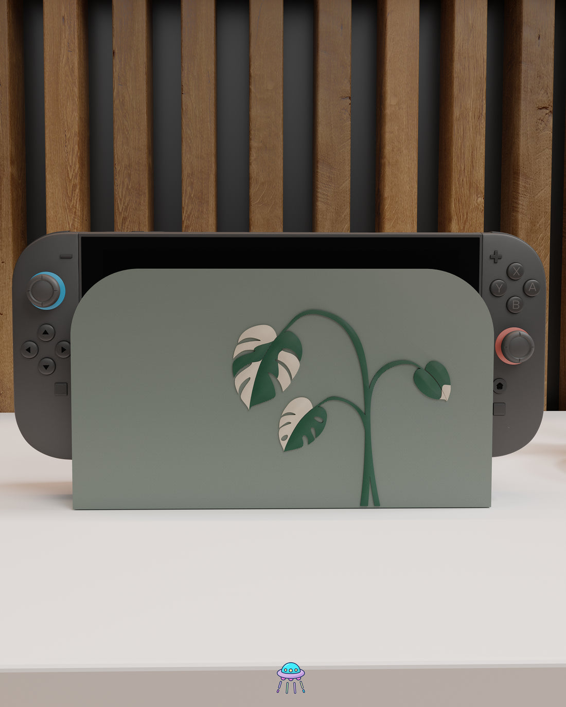 Monstera Albo Dock Cover for Nintendo Switch 2 – Original Faceplate Design