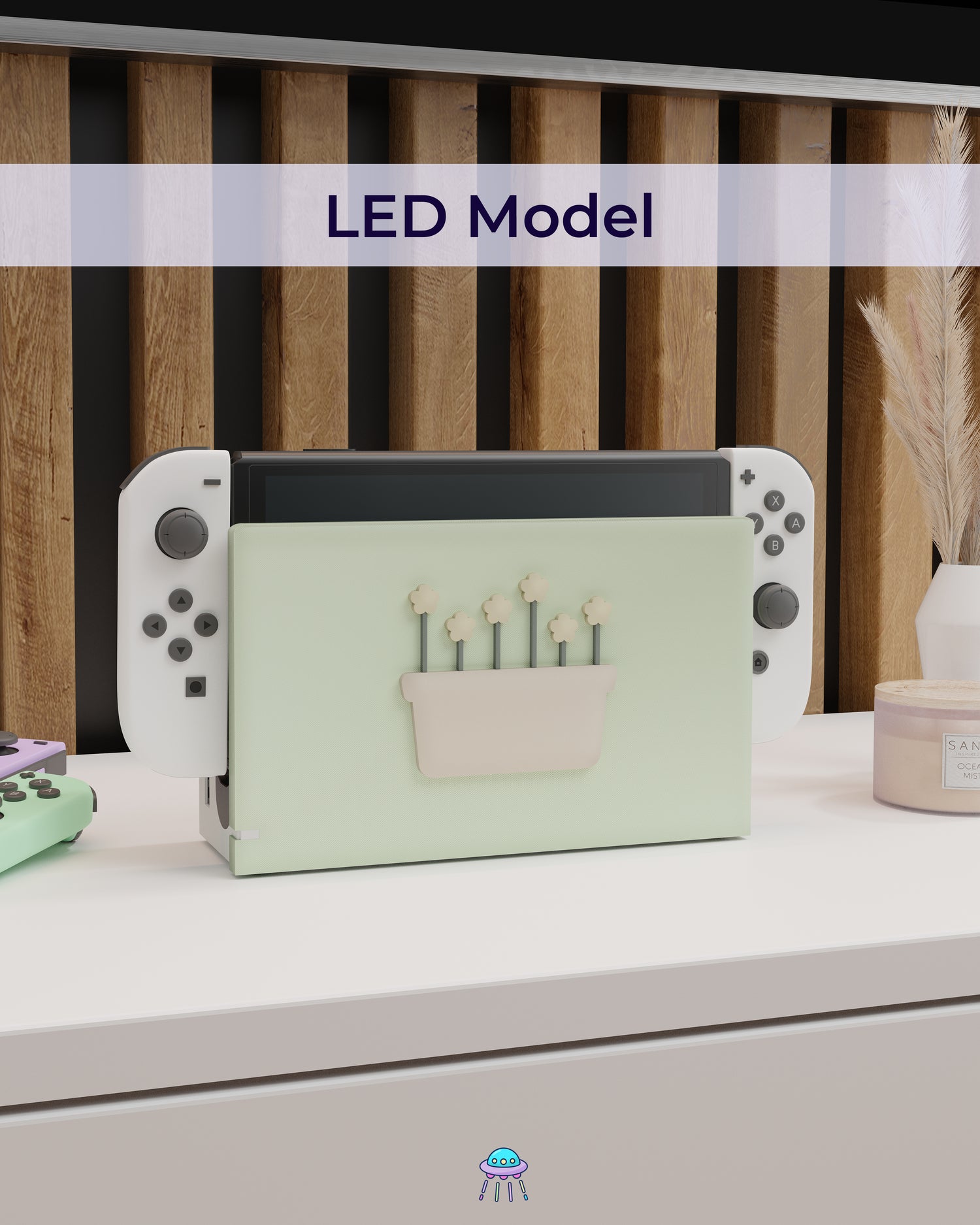 Botanical Basket Dock Cover for Nintendo Switch – Original Faceplate Design