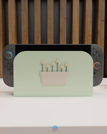 Botanical Basket Dock Cover for Nintendo Switch 2 – Original Faceplate Design