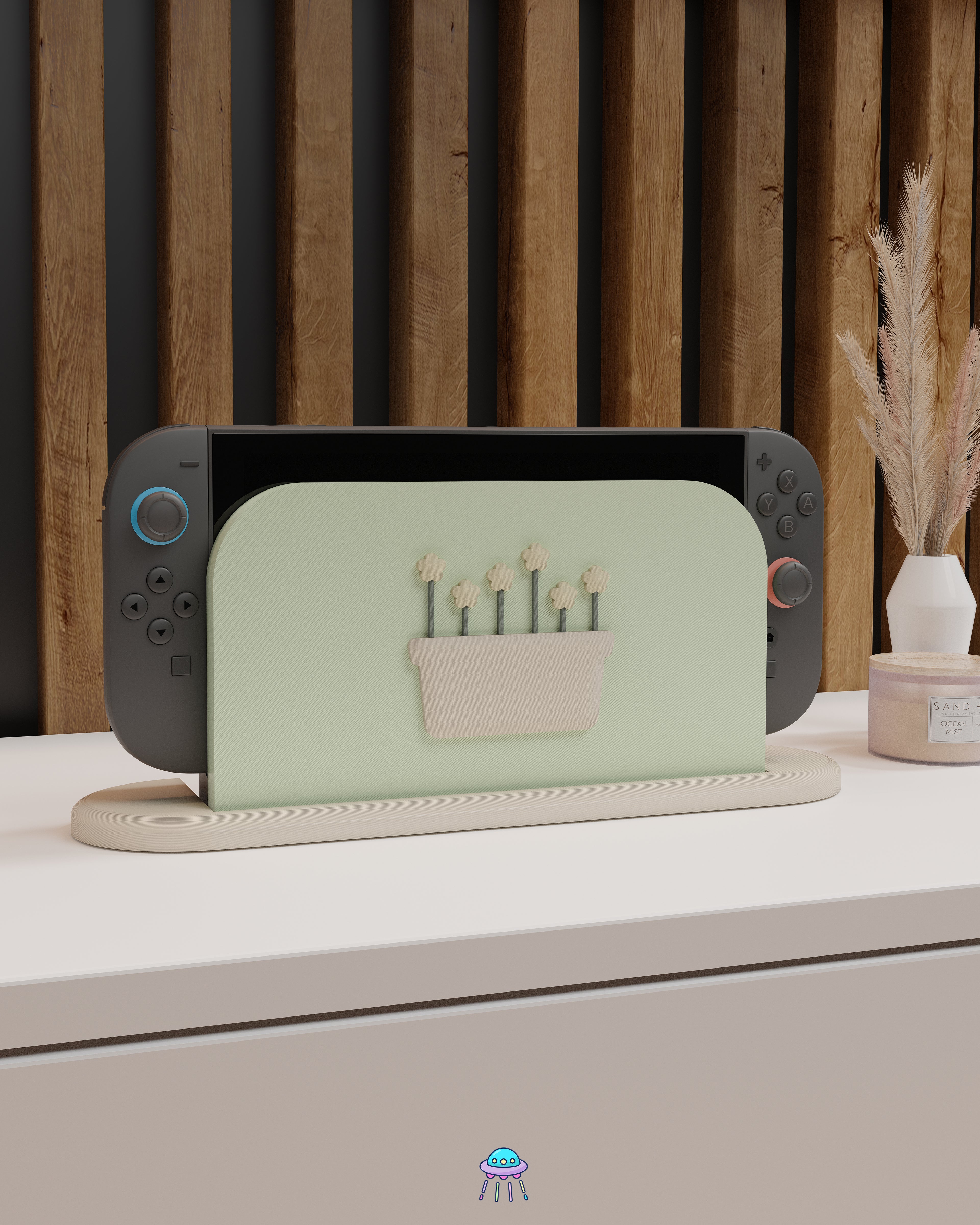 Botanical Basket Dock Cover for Nintendo Switch 2 – Original Faceplate Design