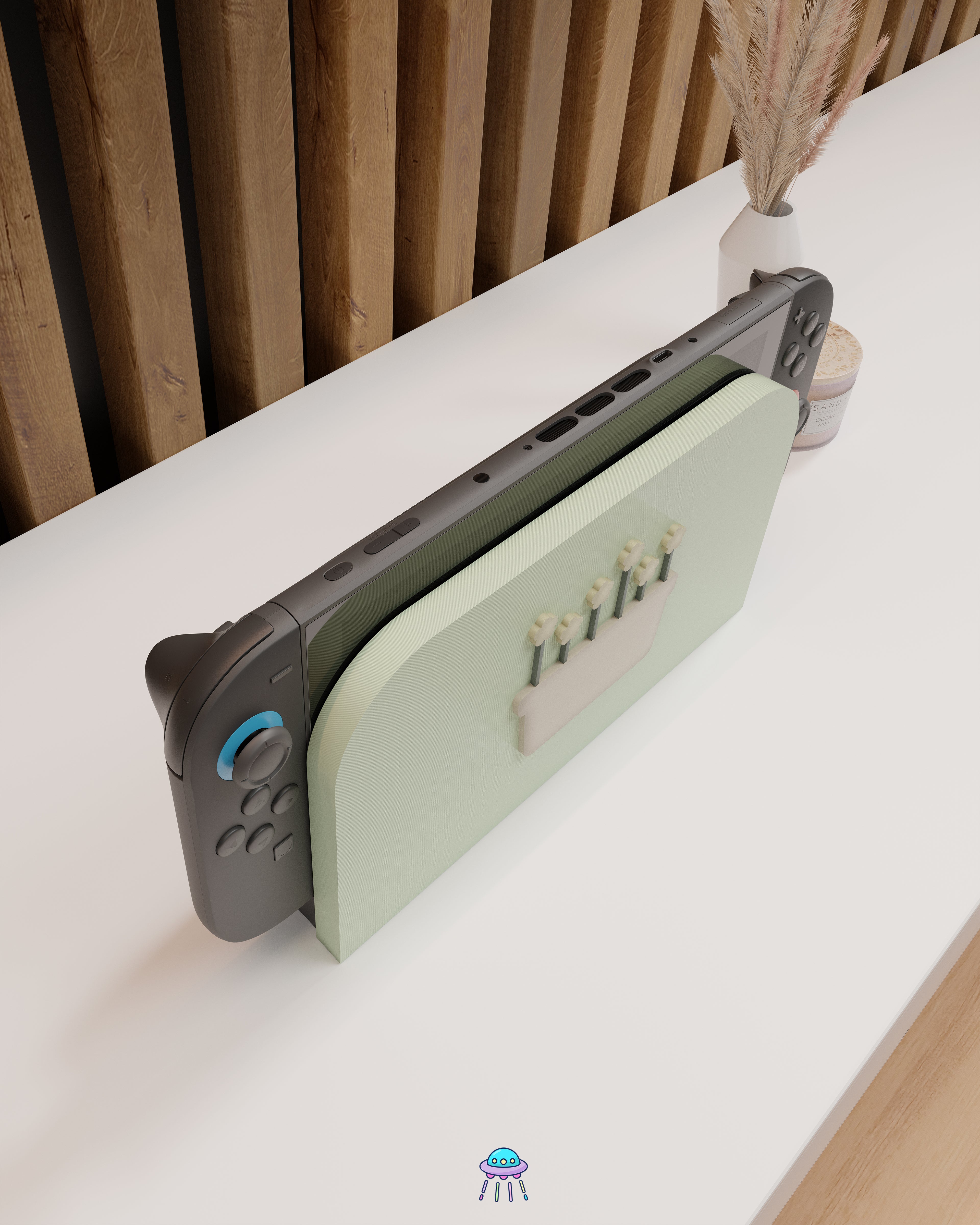 Botanical Basket Dock Cover for Nintendo Switch 2 – Original Faceplate Design