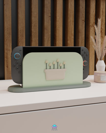 Botanical Basket Dock Cover for Nintendo Switch 2 – Original Faceplate Design