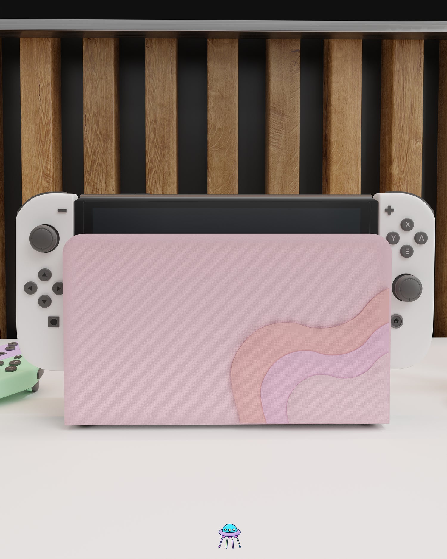 Blush Waves Dock Cover for Nintendo Switch – Original Faceplate Design