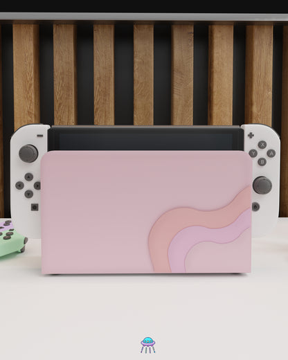 Blush Waves Dock Cover for Nintendo Switch – Original Faceplate Design