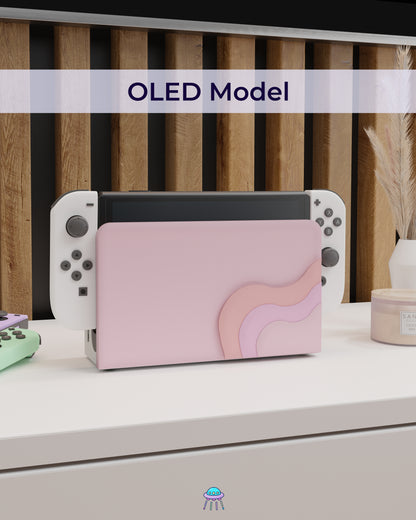 Blush Waves Dock Cover for Nintendo Switch – Original Faceplate Design