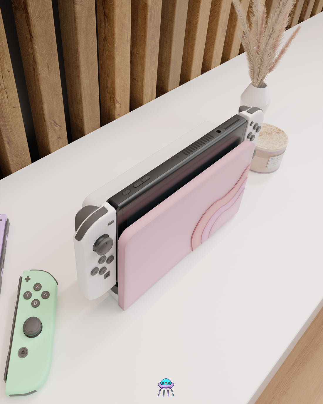 Blush Waves Dock Cover for Nintendo Switch – Original Faceplate Design