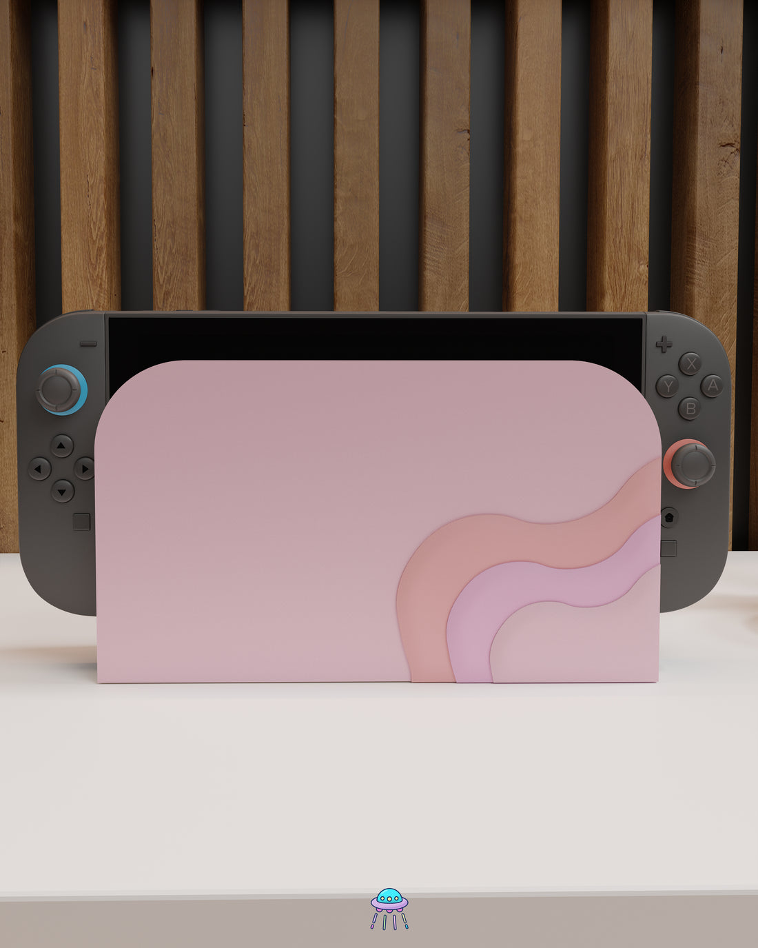 Blush Waves Dock Cover for Nintendo Switch 2 – Original Faceplate Design