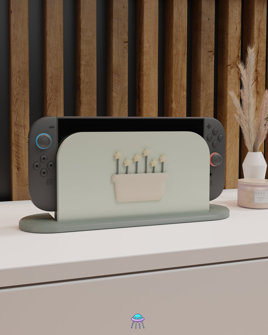 Botanical Basket Dock Cover for Nintendo Switch 2 – Original Faceplate Design