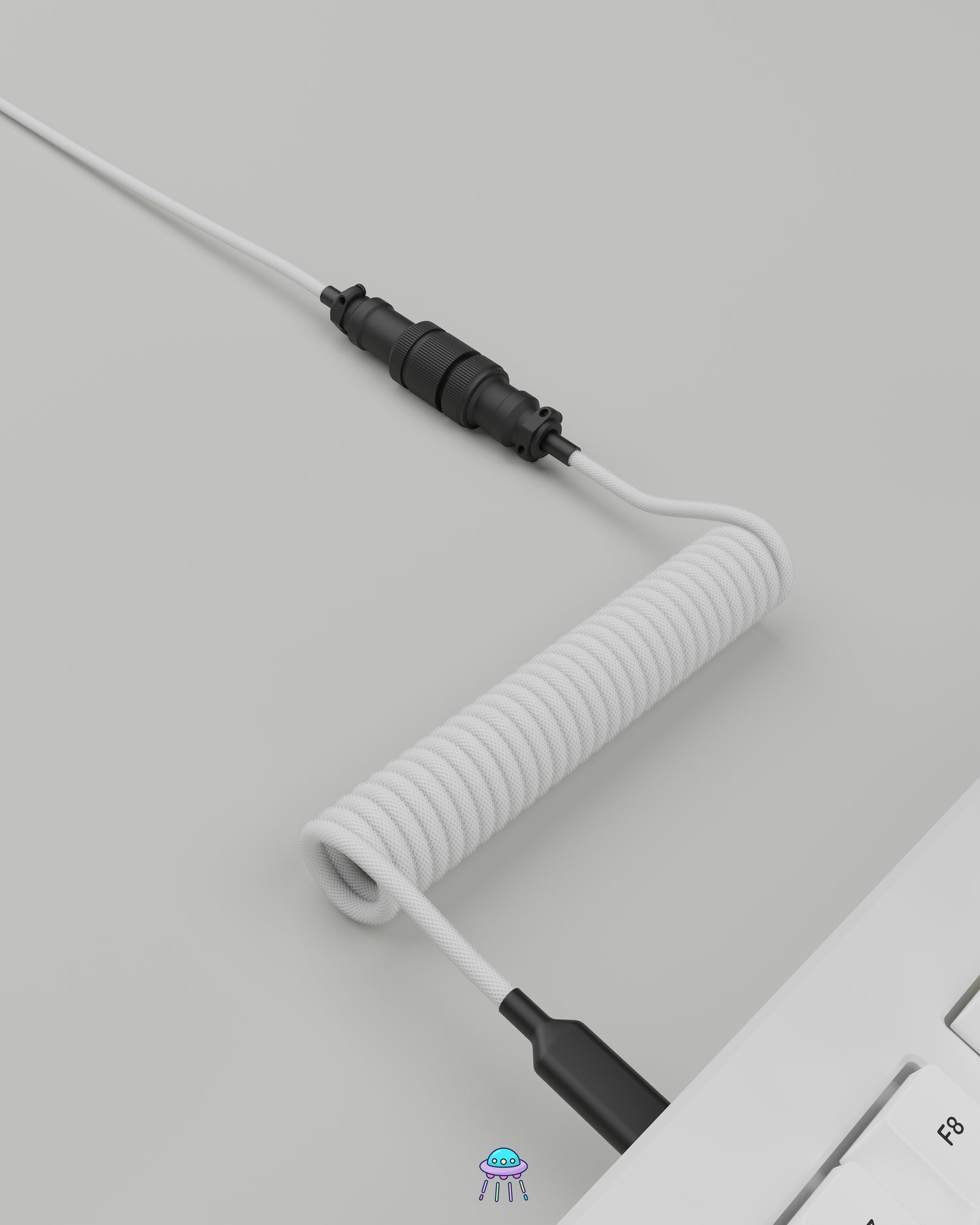 Black on White Keyboard Cable