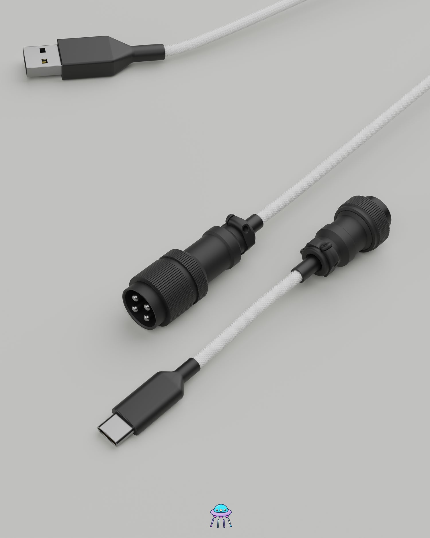Black on White Keyboard Cable