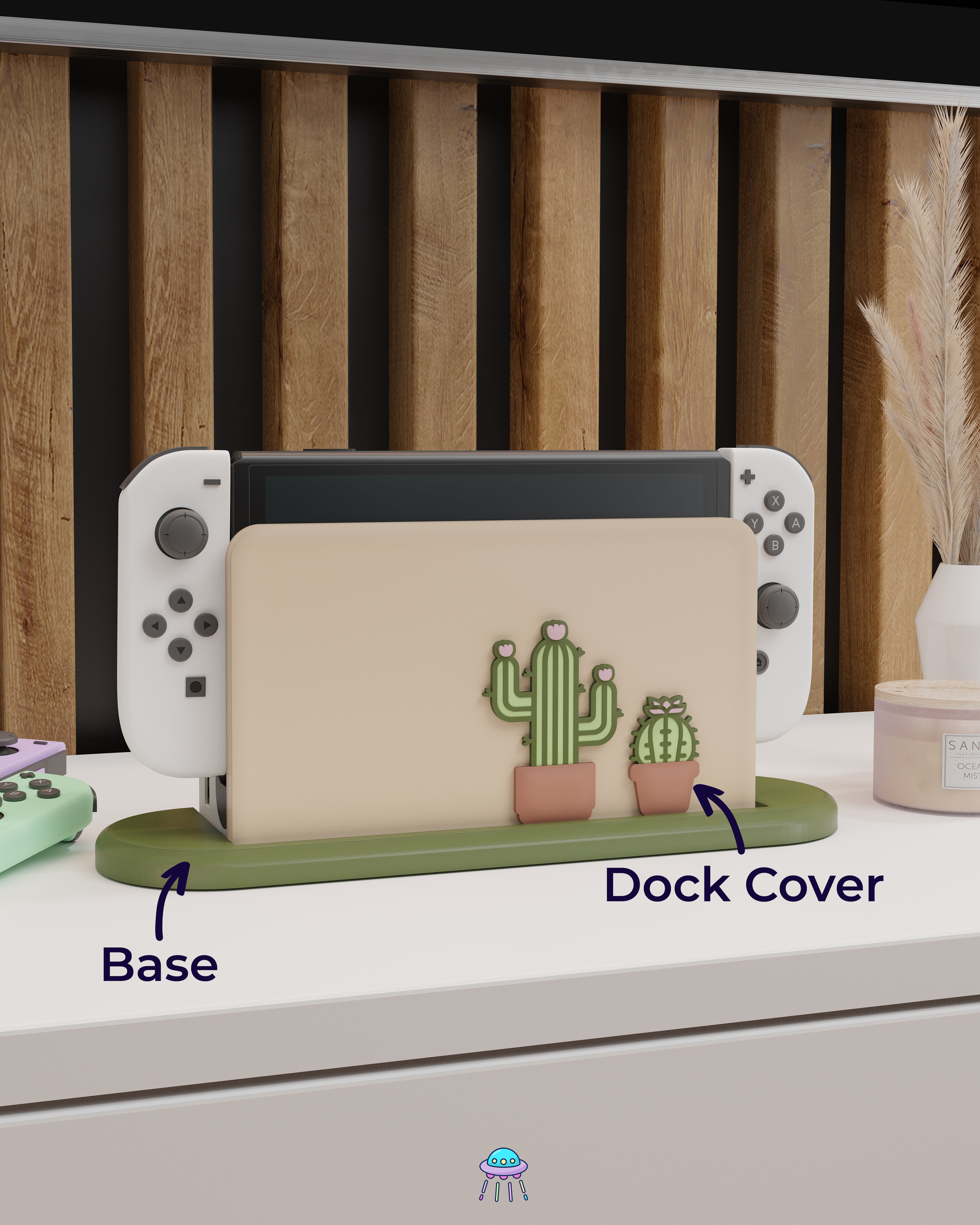 Cactus Dock Cover for Nintendo Switch – Original Faceplate Design