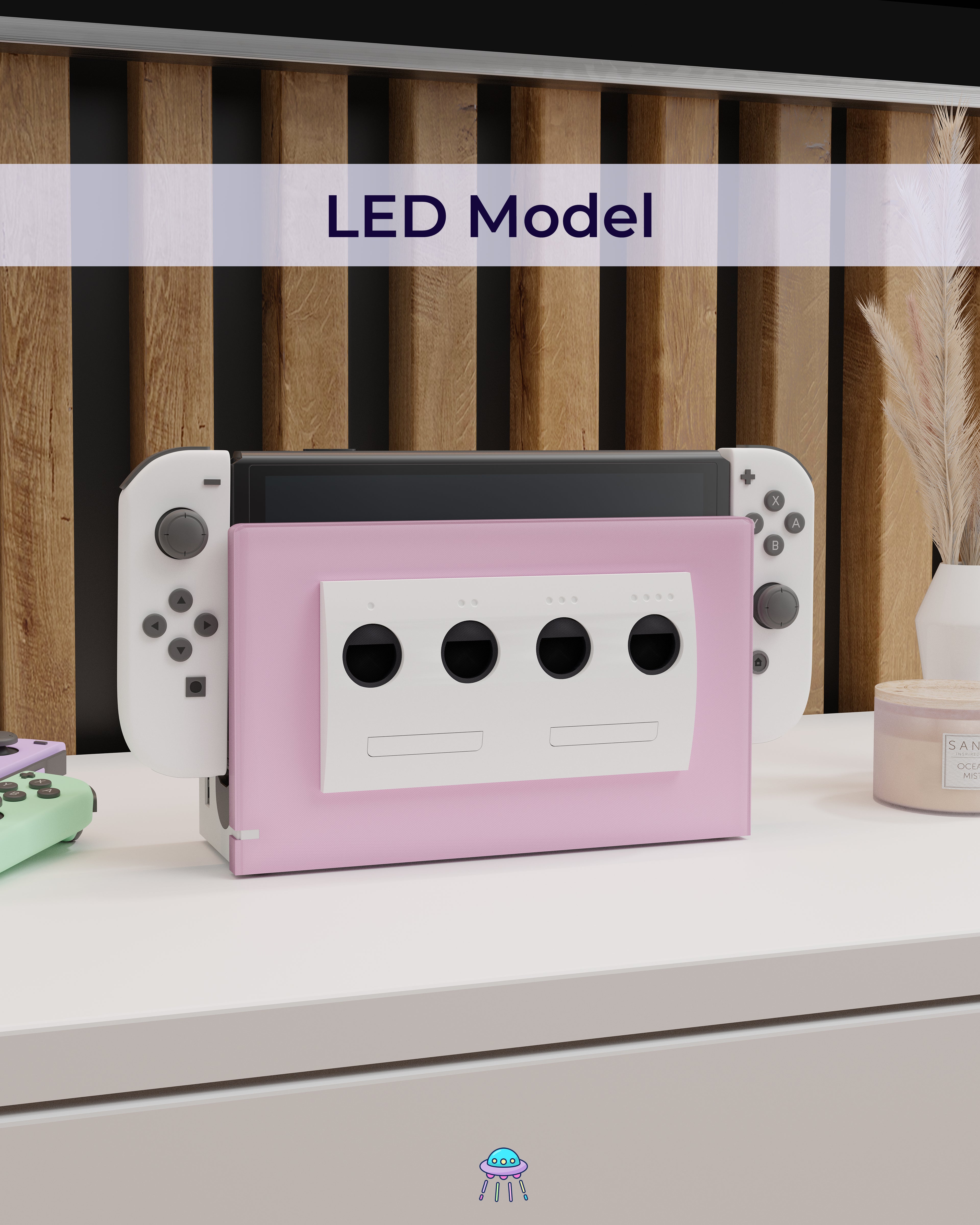 Girly Cube Dock Cover for Nintendo Switch – Original Faceplate Design