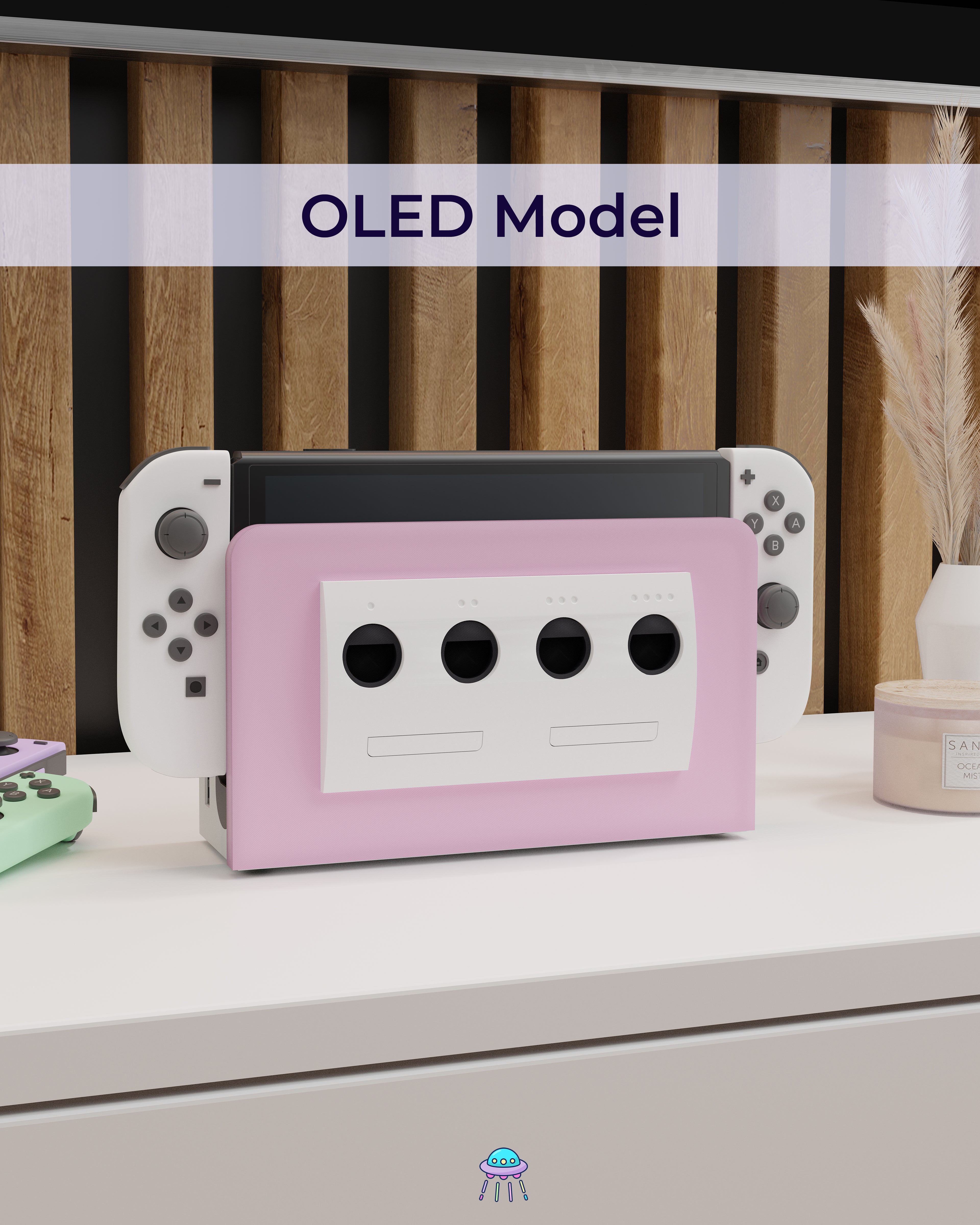 Girly Cube Dock Cover for Nintendo Switch – Original Faceplate Design