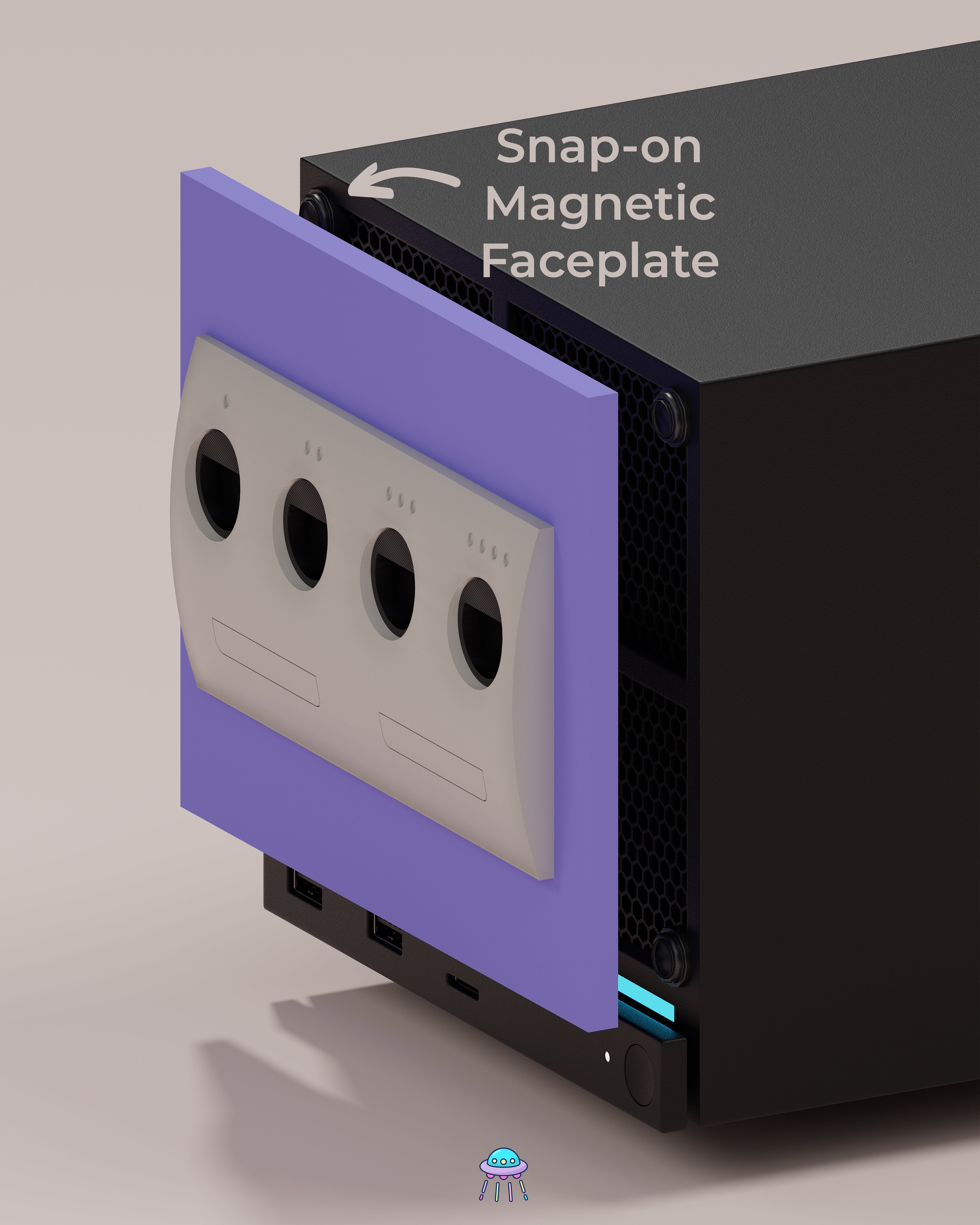 Steam machineのfaceplate Cubey Valve Steam Machine Faceplate / Face Cover - In Stock