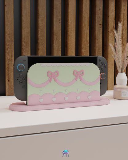 Cute Cake Dock Cover for Nintendo Switch 2 – Original Faceplate Design