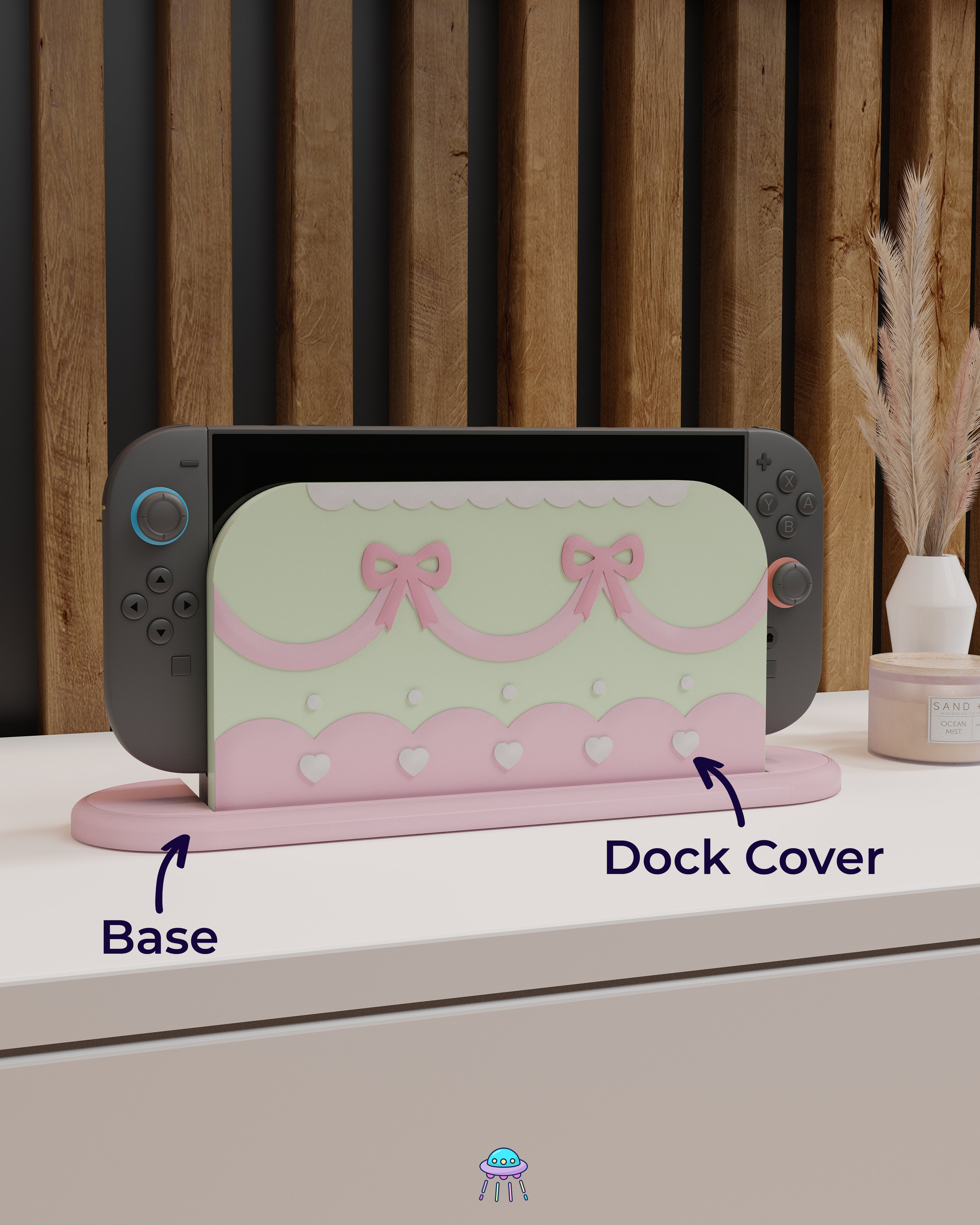 Cute Cake Dock Cover for Nintendo Switch 2 – Original Faceplate Design