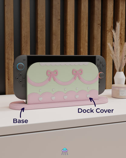 Cute Cake Dock Cover for Nintendo Switch 2 – Original Faceplate Design