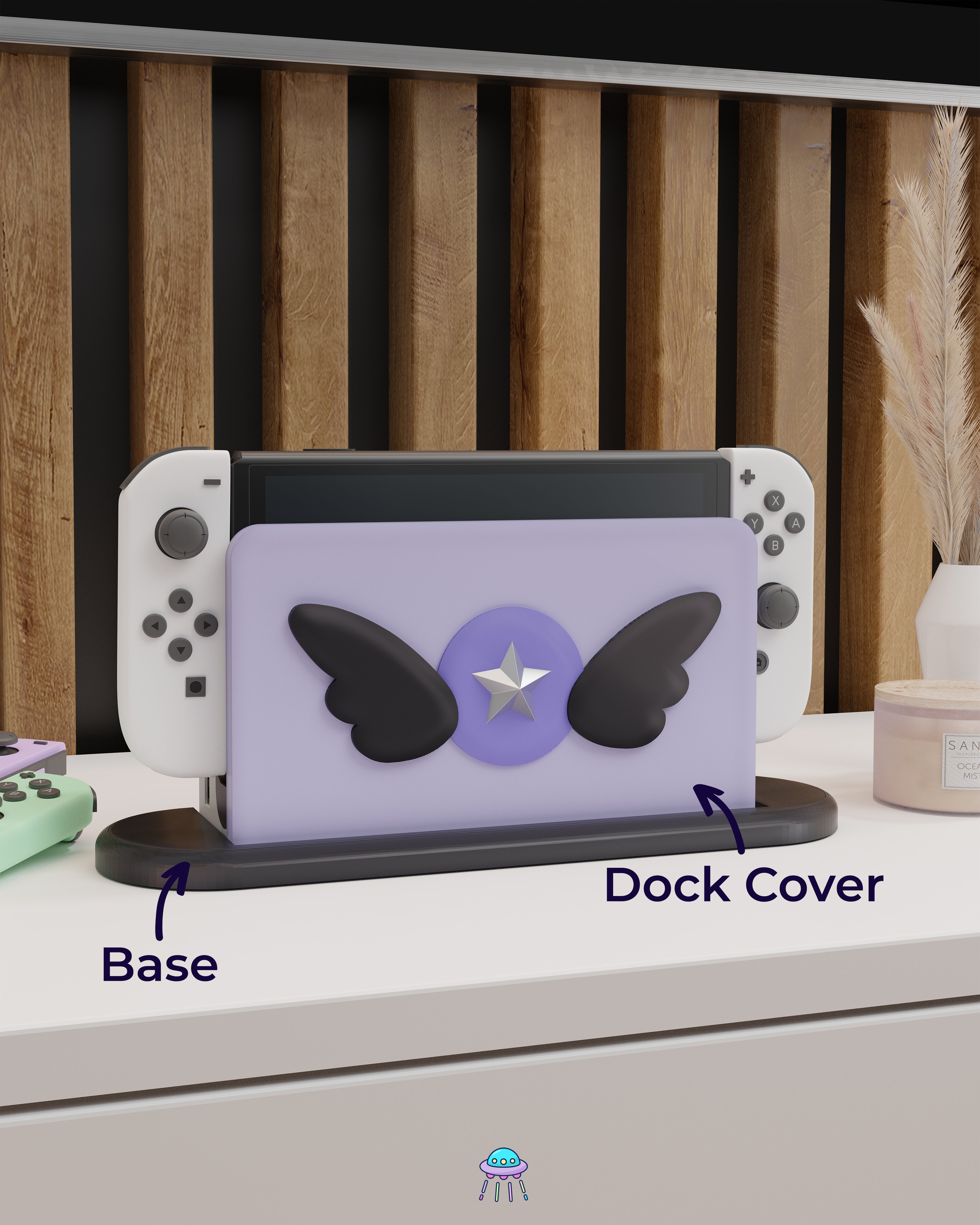 Dark Magic Dock Cover for Nintendo Switch – Original Faceplate Design