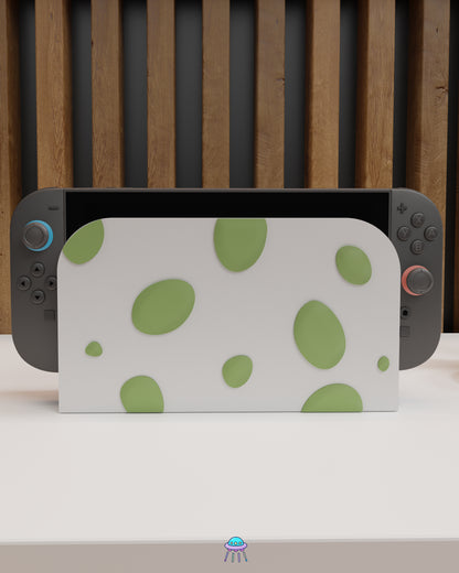 Green Dino Egg Dock Cover for Nintendo Switch 2 – Original Faceplate Design
