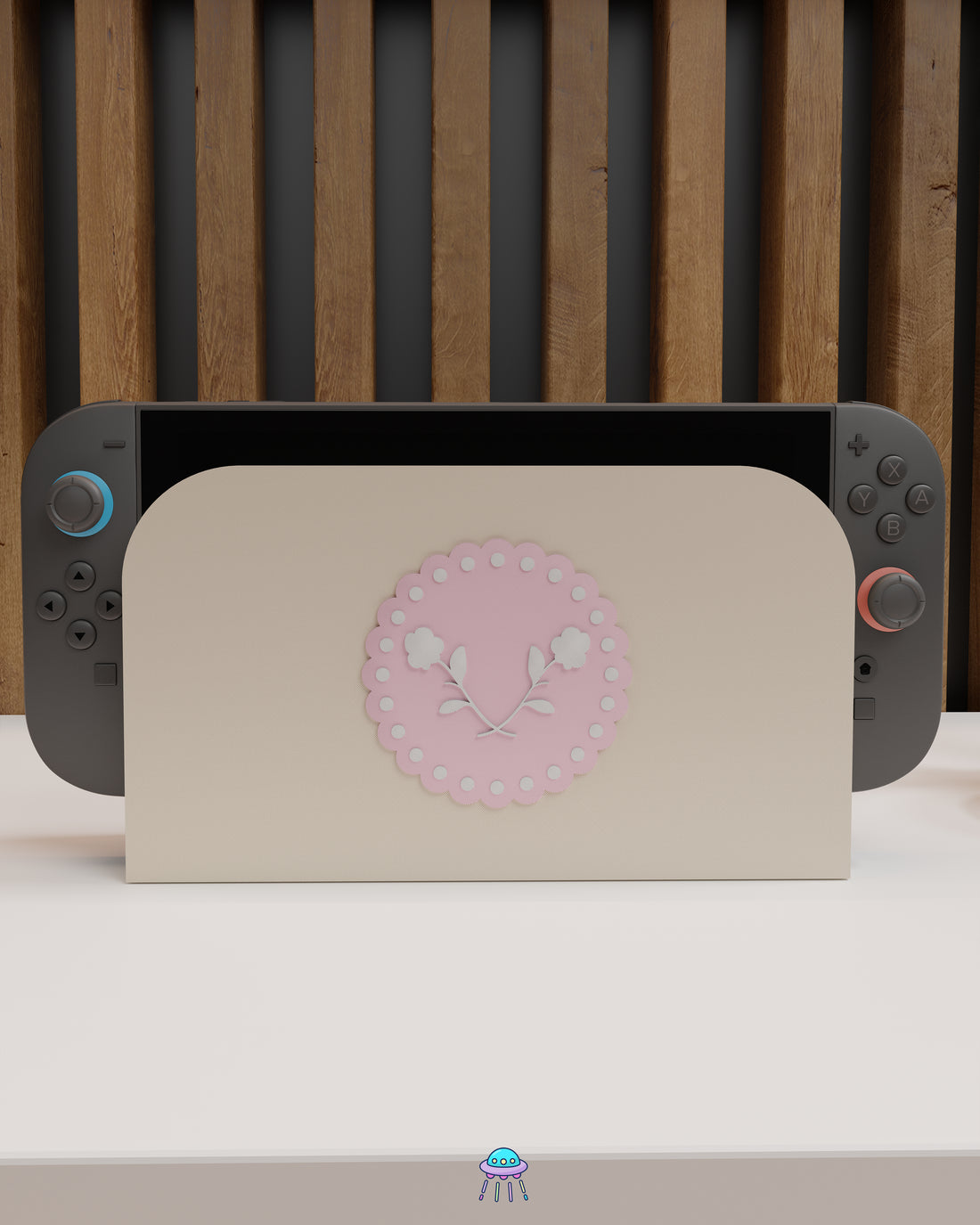 Floral Patch Dock Cover for Nintendo Switch 2 – Original Faceplate Design