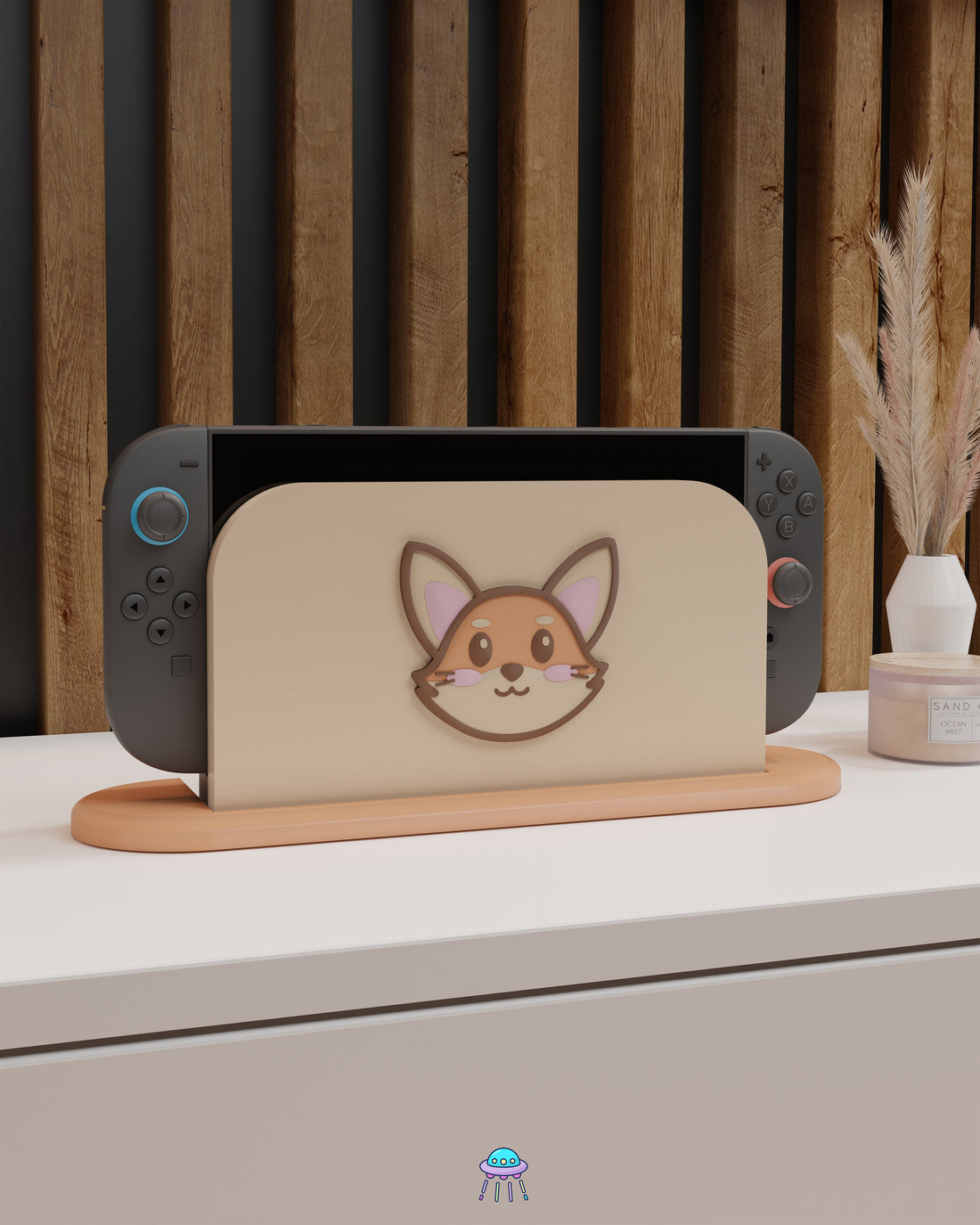 Cute Fox Dock Cover for Nintendo Switch 2 – Original Faceplate Design