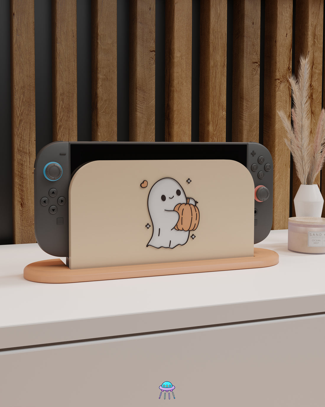 Pumpkin Boo Dock Cover for Nintendo Switch 2 – Original Faceplate Design