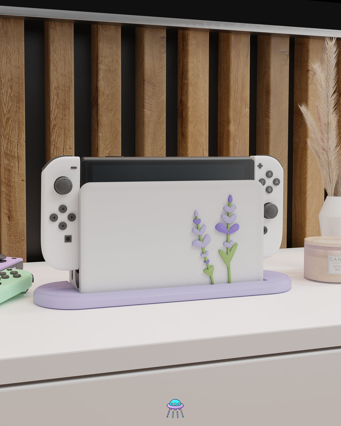Lavender Dock Cover for Nintendo Switch – Original Faceplate Design