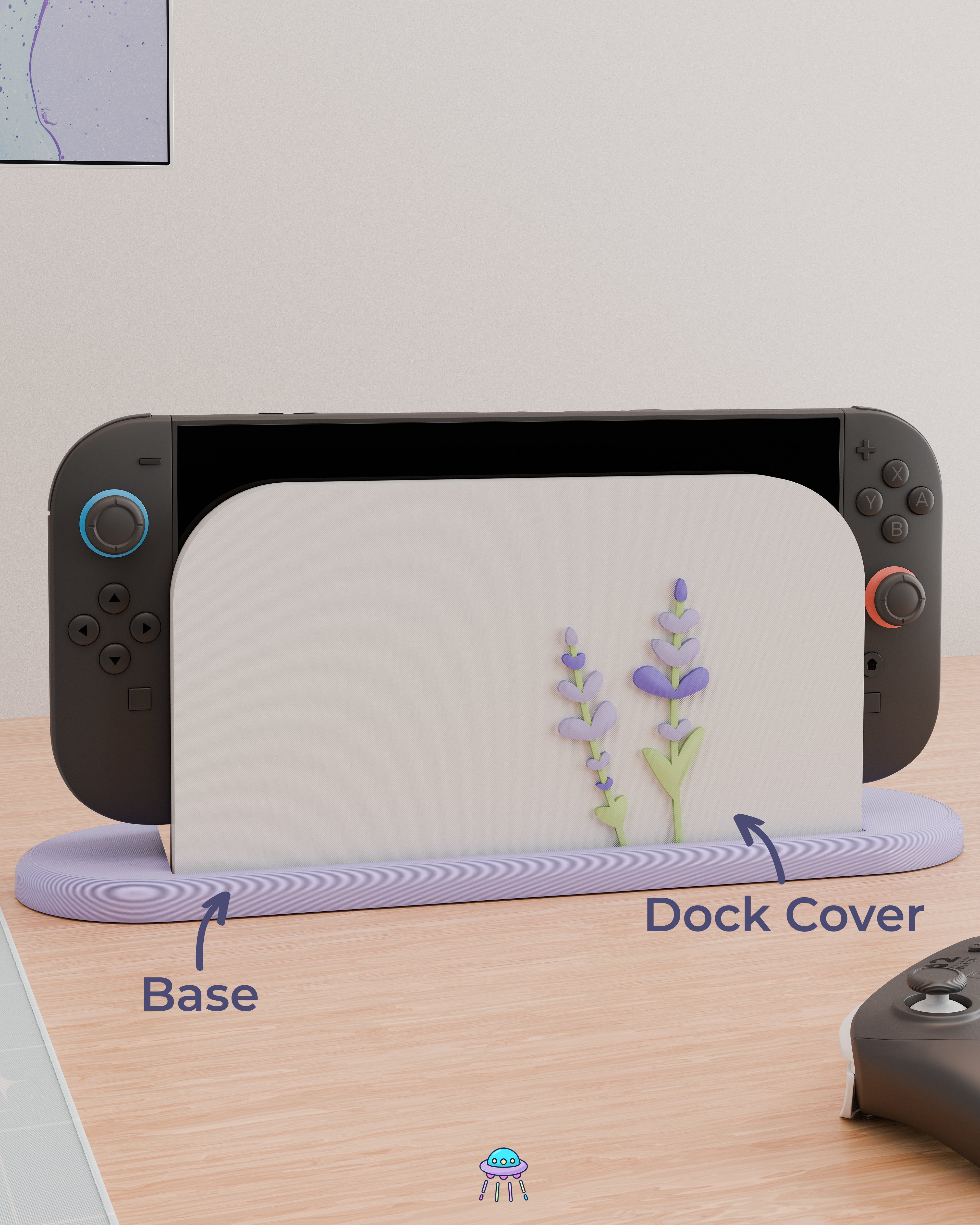 Lavender Dock Cover for Nintendo Switch 2 – Original Faceplate Design