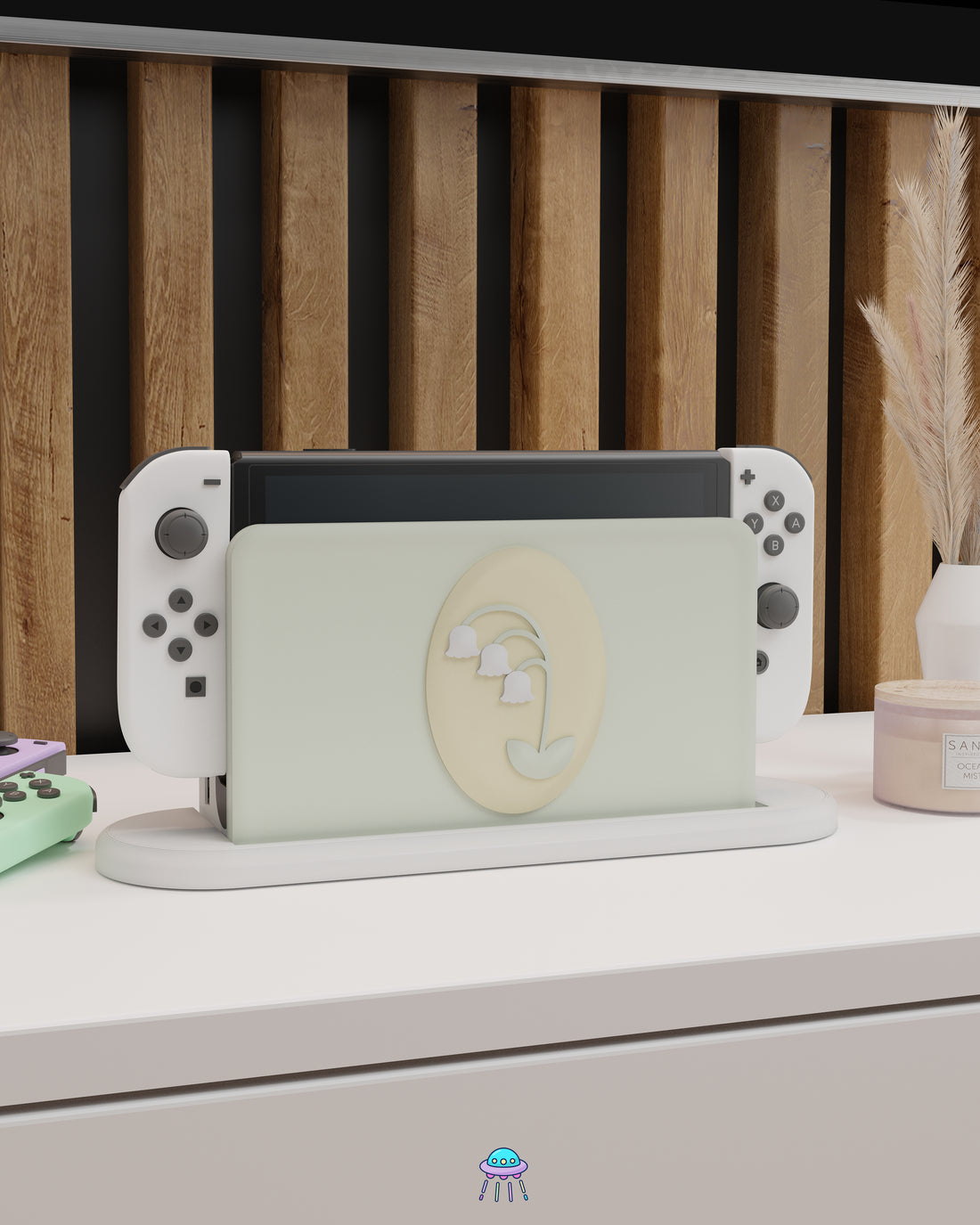 Lily of the Valley Dock Cover for Nintendo Switch – Original Faceplate Design