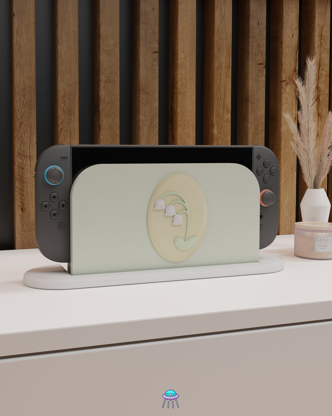 Lily of the Valley Dock Cover for Nintendo Switch 2 – Original Faceplate Design