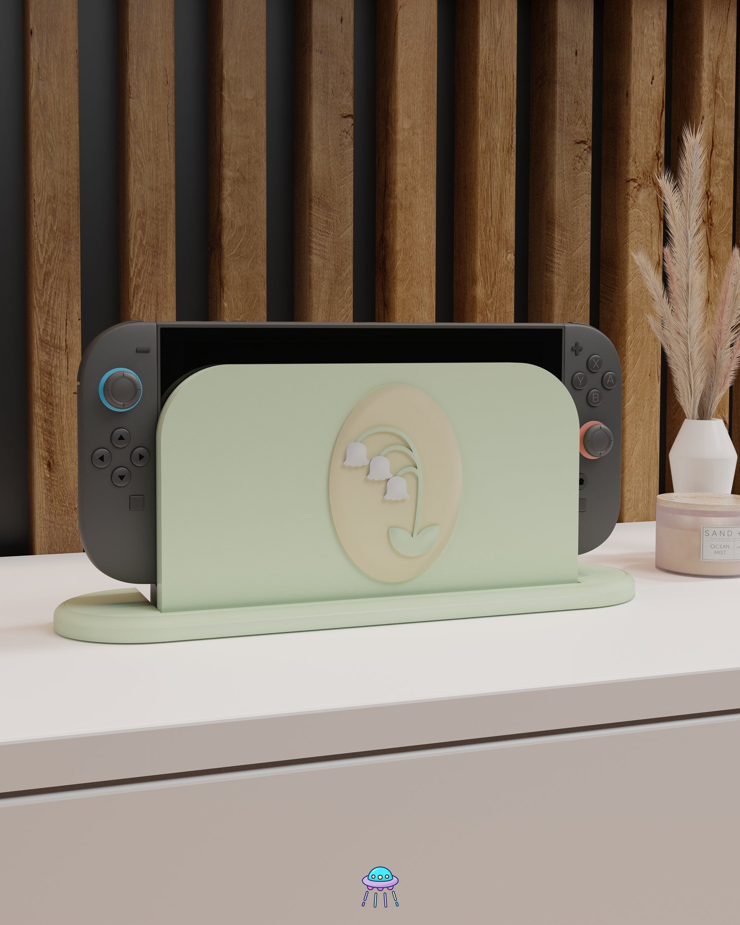 Lily of the Valley Dock Cover for Nintendo Switch 2 – Original Faceplate Design