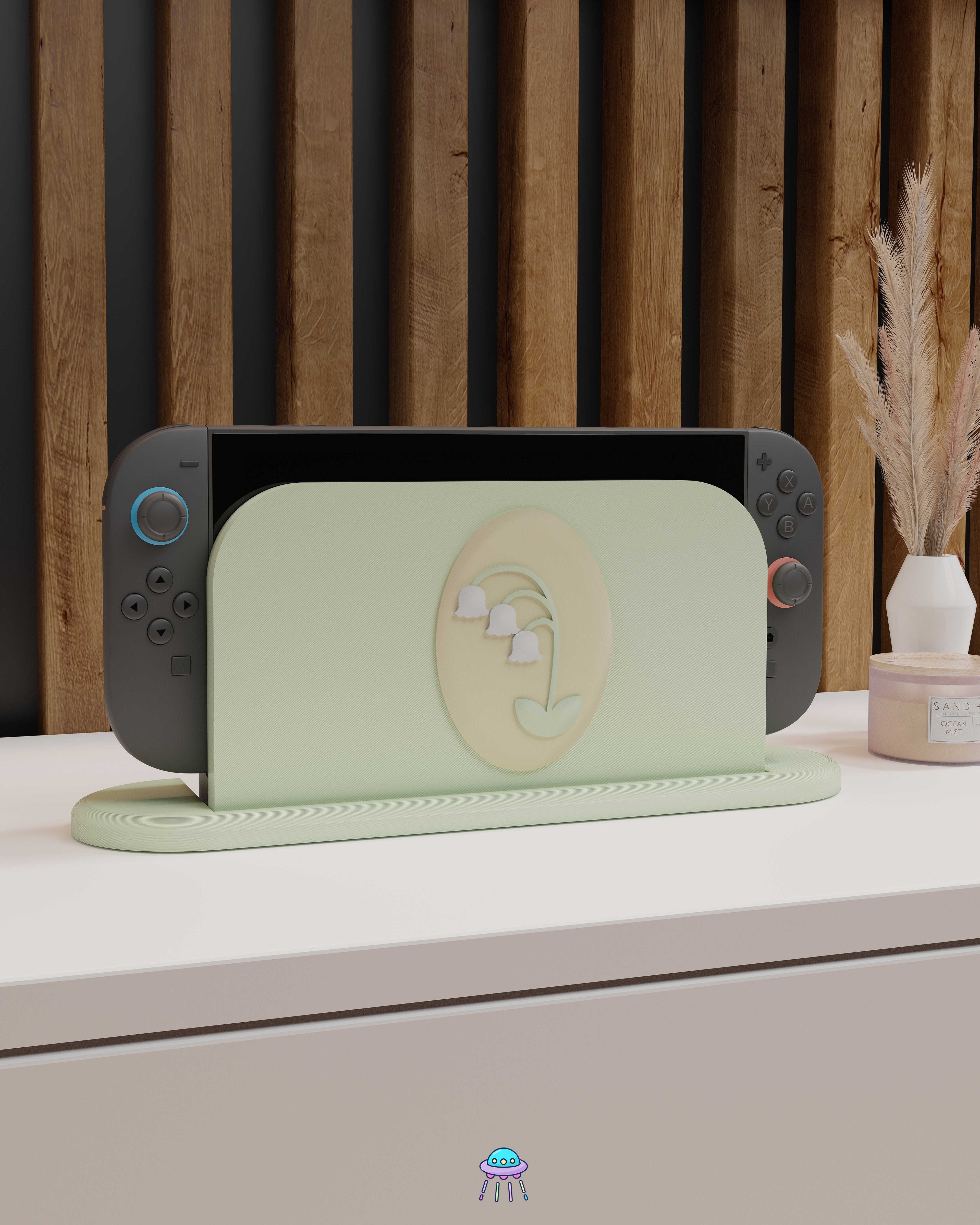 Lily of the Valley Dock Cover for Nintendo Switch 2 – Original Faceplate Design